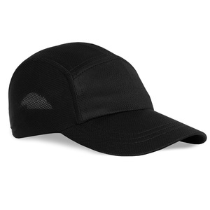 Black Baseball <b>Cap</b> with 3D Embroidered Logo OEM ODM Black Sports <b>Cap</b> Breathable <b>Quick</b> <b>Dry</b> Outdoor Running Hat - Product Image 1