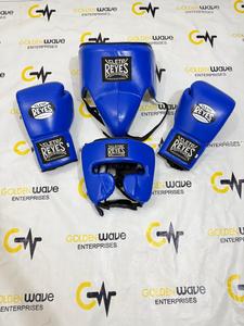 Personnalisez votre équipement de boxe Cleto Reyes en cuir de vachette style mexicain, conçu sur mesure en usine, comprenant un protège-nez, un protège-tête et une protection inguinale. - Product Image 1