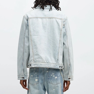 Service OEM personnalisé, ensemble de vêtements pour homme en denim brut, veste robuste et pantalon décontracté, ensemble tendance pour l'hiver - Product Image 2