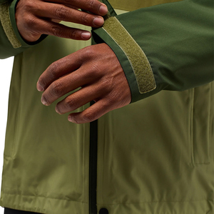 Men's Hooded Color Blocking Waterproof Rain Jacket Regular Fit Polyester Outerwear Autumn Casual Style with Zipper Closure - Product Image 5