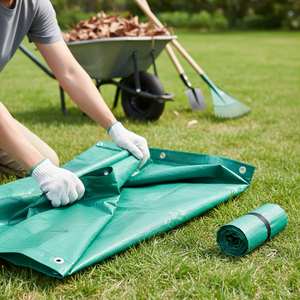 Bâche en toile PE portable de qualité supérieure – Bâche pliable imperméable haute résistance pour la distribution mondiale et la protection extérieure - Product Image 3