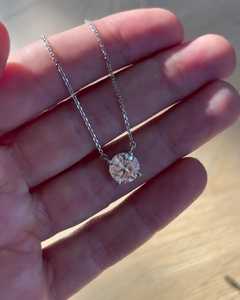 CVD Lab Diamond Pendant <b>Necklace</b> 14K 18K Real Gold Dainty Prong Set <b>Necklace</b> Factory Price Custom Jewelry Supplier 1 2 3 carat - Product Image 1