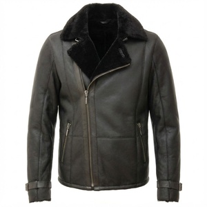 New Design <b>Shearling</b> <b>Jacket</b> <b>for</b> <b>Men</b> Classic Fur Collar High Quality Wholesale Price Leather <b>Jackets</b> <b>For</b> <b>Men's</b> - Product Image 1