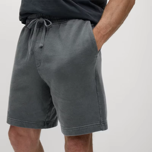 Shorts Bermuda en Coton Uni pour Homme avec Cordon de Serrage à la Taille, Logo Avant, Poches, Respirant, Séchage Rapide, Style Décontracté - Product Image 1
