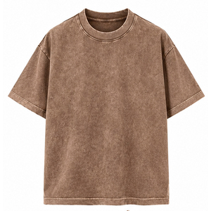 Camiseta de Moda con Lavado Ácido, Fabricante OEM ODM, Algodón Premium, Estilo Vintage Oversize, Ropa al por Mayor, Lavado Ácido Personalizado - Product Image 1