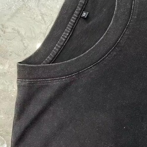 Custom Logo Design Eco-Friendly High Quality Two-Piece Men's Summer Casual Fleece Acid Wash 100% Cotton 240g T-Shirt Shorts <b>Set</b> - Product Image 3