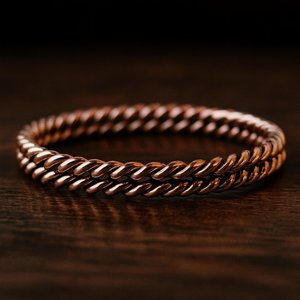 Brazalete de Cobre Puro Trenzado, Joyería Unisex Hecha a Mano, Brazalete de Sanación Energética, Regalo de Navidad y Halloween - Product Image 5