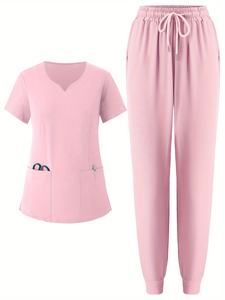 Ensembles d'uniformes médicaux personnalisés unisexes en denim et spandex, 2 pièces, style jogger, pour infirmières, médecins, dentistes et cliniques vétérinaires - Nouveauté 2024 - Vente en gros - Product Image 4