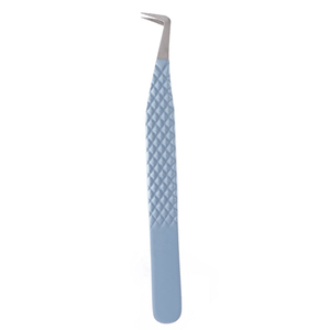 Pince à épiler professionnelle de précision en acier inoxydable, pointe en fibre de haute qualité, prise diamantée, design incurvé et droit - Product Image 1