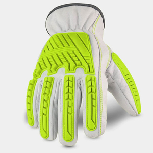Gants de travail mécaniques en cuir TPR haute résistance, résistants à l'huile et aux produits chimiques, avec isolation et réduction des chocs élevés pour le secteur pétrolier - Product Image 2