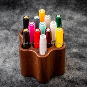 Premium Wooden Desk <b>Organizer</b> Handcrafted Pen and Tool Holder Multi Slot Design <b>for</b> Home Office Workspace or Study Table - Product Image 1