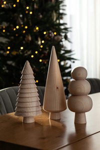 Wooden Christmas Tree Shape <b>Table</b> Object for Home Offices Room and Bedside <b>Table</b> Decoration Natural Finished Xmas Tree - Product Image 5