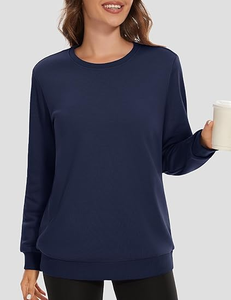 Nouveau sweat-shirt décontracté pour femme, hiver, logo personnalisé imprimé sur le devant, manches longues, haute qualité, 100% coton, coupe-vent, respirant - Product Image 4