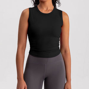 Top Deportivo Estilo Deportivo para Mujer, Cuello Redondo, Sexy, de Nailon y Elastano, Sin Mangas, para Yoga, Gimnasio y Ejercicio - Product Image 1