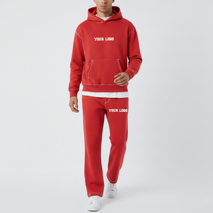 ชุดเซ็ตฮู้ดดี้และกางเกงขายาวทรงตรงแบบแบ็กกี้ ปักโลโก้ตามสั่ง เย็บตะเข็บตัดกัน ผ้าหนาน้ำหนักปานกลาง ทรงโอเวอร์ไซส์ สีสันตามสั่ง สไตล์ไฮสตรีท - Product Image 5