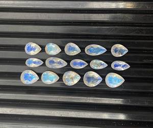 Lote de Piedras Preciosas Sueltas de Piedra Lunar Arcoíris Natural, Corte Pera, 7-10 mm, Certificadas por IGI, para Joyería - Product Image 3