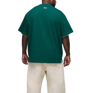 Camiseta de Hombre Estilo Urbano con Detalle de Bolsillo y Ribete en Contraste, Cuello Redondo de Algodón Oversize, Logotipo Personalizado, Producción OEM de Marca Privada - Product Image 2