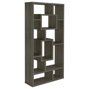 Libreria aperta sul retro in una libreria da 10 scaffali grigio stagionato - Product Image 2