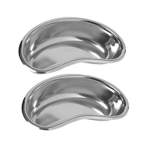 ถาดใส่เครื่องมือแพทย์แบบแมนนวล 2 ชิ้น ทำจากสแตนเลส 201 ได้รับการรับรองมาตรฐาน CE สำหรับจัดเก็บอุปกรณ์ทันตกรรม  ผ่านการฆ่าเชื้อแล้ว - Product Image 2