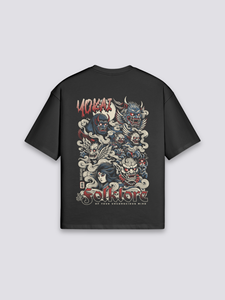<b>Japanese</b> Art T-Shirt Breathable Summer Water-Wash Pure Cotton Vintage Retro Fashion Brand Half-Sleeve T-Shirts - Product Image 1