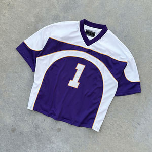 T-shirts unisexes vintage personnalisés OEM, coton lourd 300 g/m², broderie vieillie, coupe ample et courte pour homme - Product Image 1