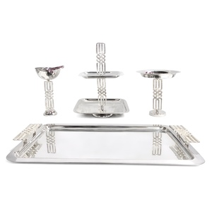 Metal Marble & Wood Contemporary Round Serving Tray/<b>Platter</b>-Eco-Friendly <b>Disposable</b> Party <b>Platter</b> - Product Image 1