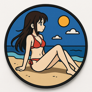 Patch en PVC Sexy Beach Babe | Étiquette en caoutchouc personnalisée Anime Girl pour vêtements, sacs à dos, chapeaux et autres accessoires de mode - Product Image 2