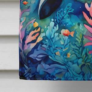 Gran Multicolor Porche Manga Poste Decorativo Patio Banner Arte Manatee Casa Bandera Colgante de pared Hecho de poliéster Tamaño de la casa - Product Image 4