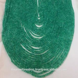 2mm 4mm Natural Green Colombian Emerald Faceted Rondelle Gemstone Beads IGI Certified High Quality Precious <b>Stone</b> for Jewely - Product Image 1