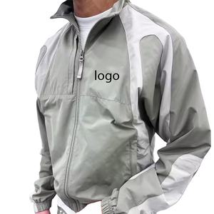 ชุดกีฬาผ้าไนลอนน้ำหนักเบาชุดวอร์มกันน้ำสำหรับผู้ชายชุดวิ่งจ็อกเกอร์มีซิปเสื้อกันลมชุดวอร์มสำหรับใส่เล่นกีฬาแบบลำลองขายส่งตาม2026 - Product Image 4