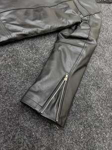 Blouson Bomber et Veste de Course en Cuir Patchwork à Capuche Personnalisé Unisexe pour Vente en Gros OEM - Product Image 5