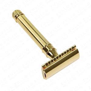 Premium Gold Plated Double Edge Safety Razor Stainless Steel Reusable Shaving Razor for <b>Men</b> OEM Private Label - Product Image 3