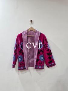 Handmade Velvet Suzani Eco-Friendly Suzani Velvet Uzbek Outerwear Hand Embroidered Women's Luxury <b>Coat</b> Winter Boho for Party We - Product Image 3