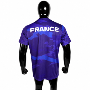 Maillot de Foot France Homme Manches Courtes Camouflage Imprimé par Transfert Thermique Matière Spandex Anti-Transpiration 180g Séchage Rapide - Product Image 5
