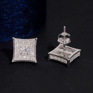 Pendientes de Moissanita con Corte Cojín, Brillo Brillante, Joyería Fina de Lujo, Regalo Elegante para Mujer - Product Image 3