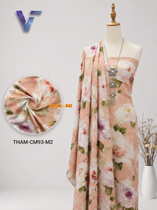 Tissu en Chiffon Imprimé Floral 58/60 Pouces Léger Tissé 100% Polyester Vêtements Sari pour Femmes HQ-ML-545 - Product Image 3