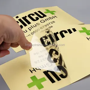Étiquettes adhésives transparentes imperméables avec impression de logo personnalisé, options d'estampage UV et doré, prêtes pour les codes-barres - Product Image 5