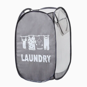 Modern Foldable Laundry <b>Basket</b> Collapsible Storage Box for Clothing for <b>Wardrobe</b> Bathroom Kitchen Metal Plastic Material - Product Image 2