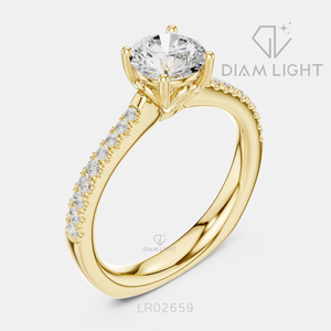 Bague de mariage ronde 0,90 carat, bijoux fins, certifiée IGI, or blanc 14 carats, diamant de laboratoire, bague de fiançailles et d'anniversaire - Product Image 4