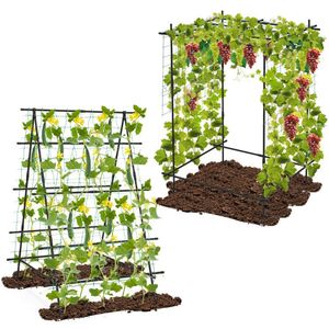 Treillis de concombre de jardin A-Frame avec filet pour plantes grimpantes d'extérieur Clôture et portail - Product Image 1
