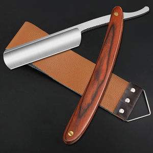 Professional Stainless Steel Barber <b>Razor</b> Customized Logo Best Manufacture Men's Beard Shaving <b>Razor</b> - Product Image 1