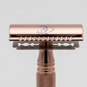 Maquinillas de Afeitar Dobles Reutilizables de Acero Inoxidable de Diseño Moderno, Maquinilla de Afeitar Manual Ligera y Duradera para Hombre, Agarre Cómodo, Afeitado Suave - Product Image 2