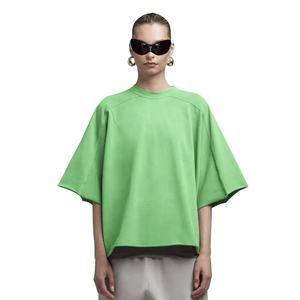 Women's Short Sleeve Cotton Jersey T-Shirt Casual Solid Color Regular Fit Knitted Plain Dyed <b>Top</b> - Product Image 3