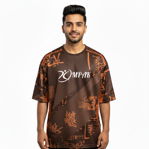 Camiseta Sublimada Oversize Estilo Urbano para Hombre, Corte Regular, Casual, Moderna, de Poliéster/Algodón, Anti-UV, de Secado Rápido - Product Image 1