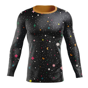 Rashguard de compression en spandex imprimé par sublimation avec logo personnalisé, uniformes BJJ unisexes, rashguard MMA romain pour hommes - Product Image 5