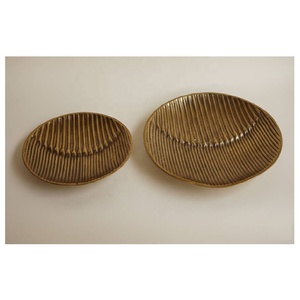 High Quality Aluminum Rose <b>Plates</b> Antique Brass Finish Guest Used Serving Traditional <b>Plate</b> South Indian Rice <b>Side</b> Tableware - Product Image 4