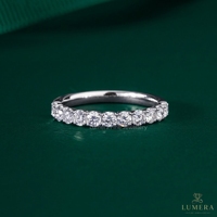 Bague Alliance de Luxe en Diamant de Laboratoire Rond Brillant 0,515 CT, Bijoux Fins pour Femme