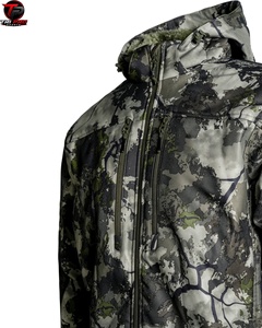 Veste de chasse d'extérieur haut de gamme pour temps froid avec capuche doublée en polaire, fermeture éclair intégrale imperméable - Product Image 5