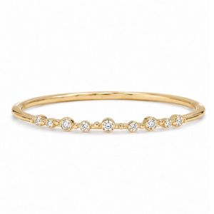 Stackable <b>Rings</b> 925 <b>Silver</b> with 14K Gold Plated CZ Pave Setting for Women Fine Jewelry Wholesale - Product Image 4