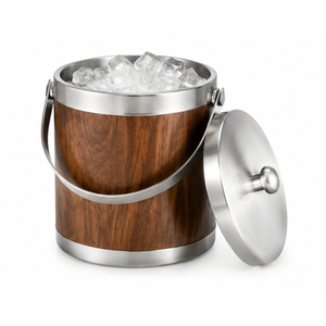 Cubo de Hielo de Madera de Calidad Deluxe con Revestimiento de Acero Inoxidable, Enfriador de Vino de Madera para Bares y Restaurantes - Product Image 2